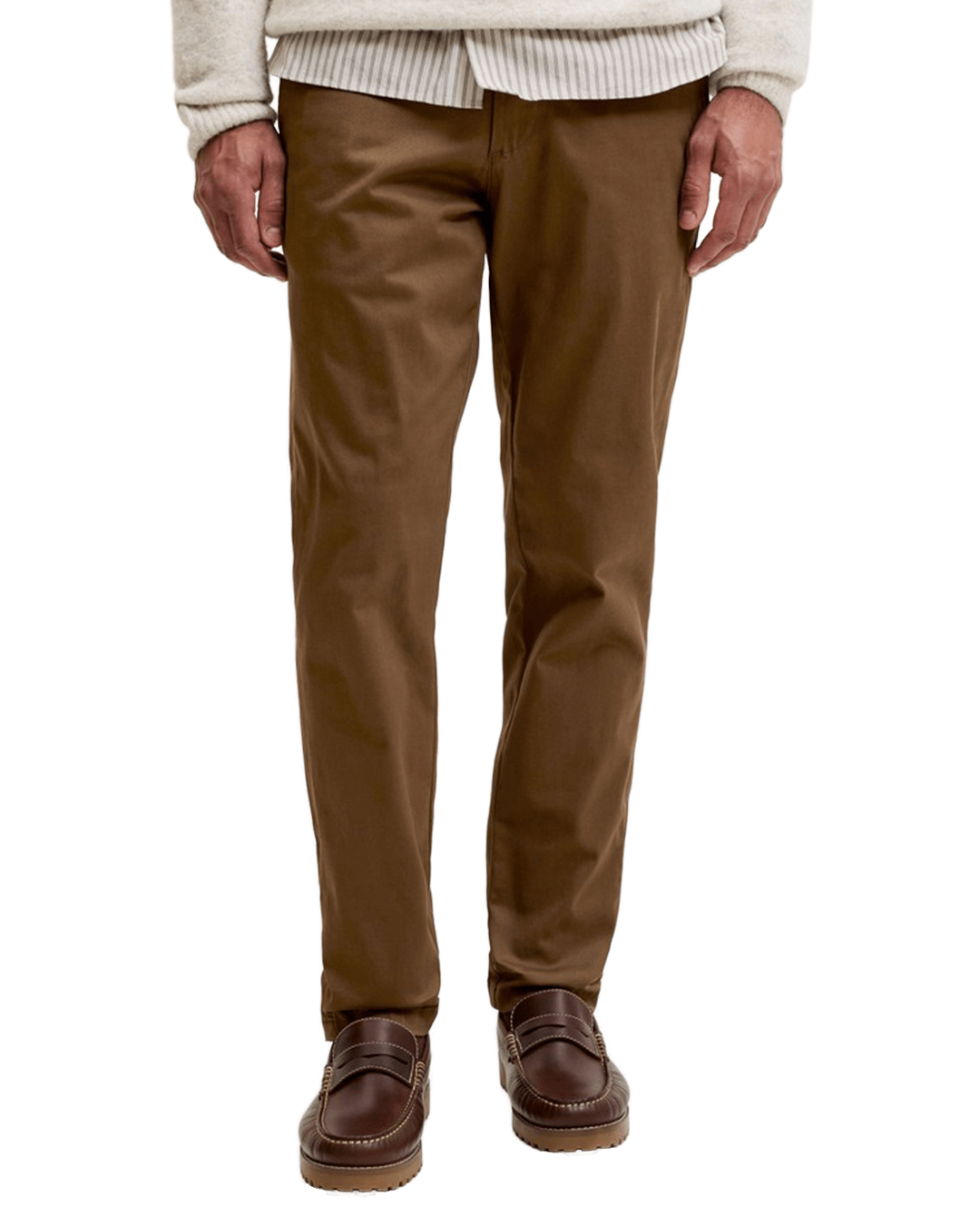Jack & Jones Trousers Jack & Jones Brown Marco Bowie Slim Fit Chinos