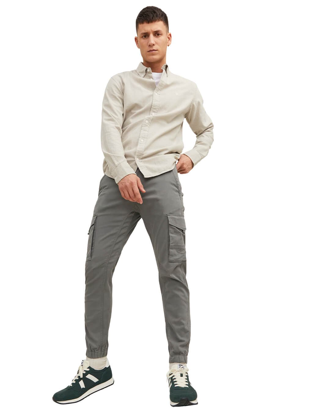 Jack&Jones Trousers Jack&Jones Grey Flake Cargo