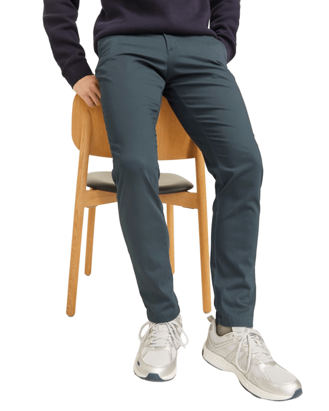 Jack & Jones Trousers Jack & Jones Grey Marco Bowie Slim Fit Chinos