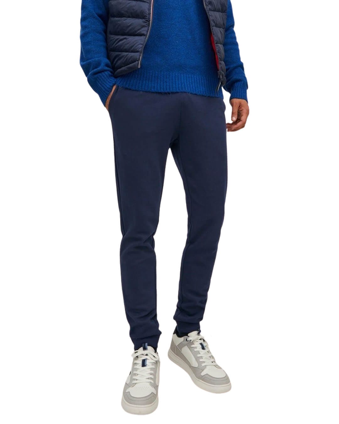 Jack &amp; Jones Trousers Jack &amp; Jones Navy Twill Sweat Trousers