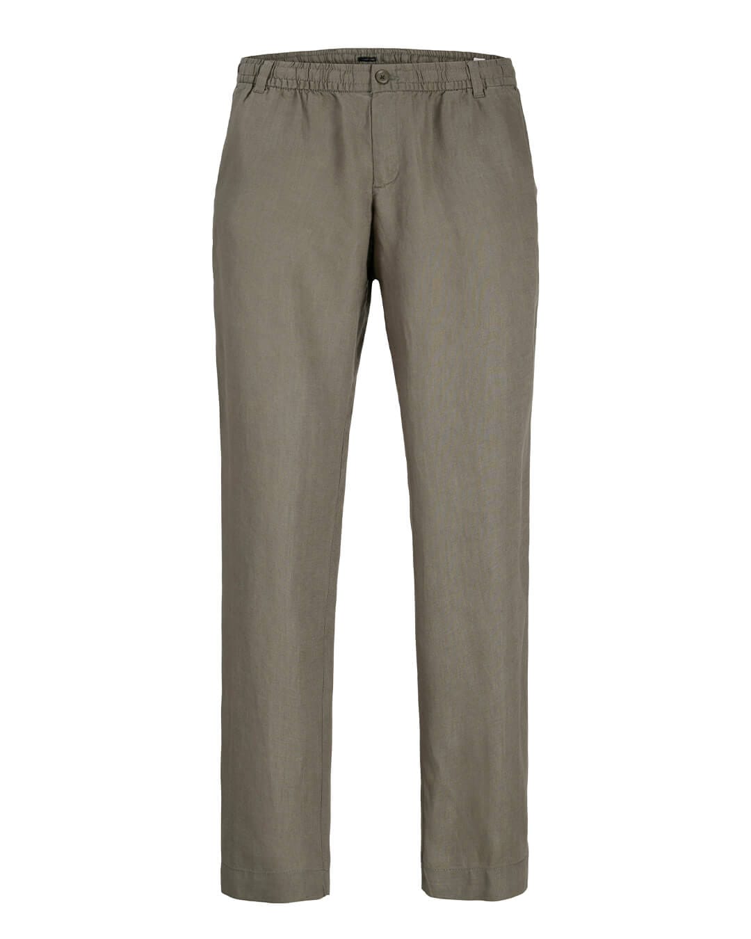 Jack & Jones Trousers Jack & Jones Olive  Jpstkarl Lawrence Linen Chino Trousers