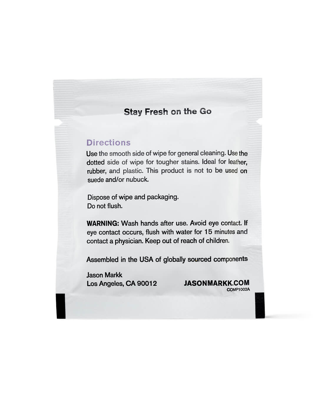 Jason Markk Shoe Care ONE Jason Markk Quick Wipes / 3 Pack