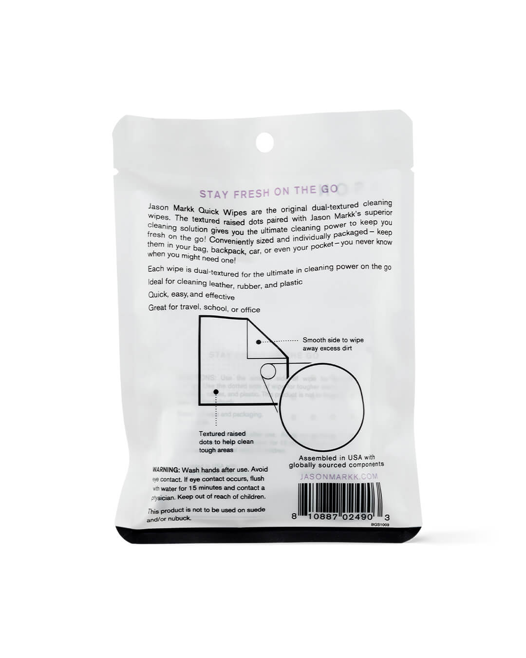 Jason Markk Shoe Care ONE Jason Markk Quick Wipes / 3 Pack
