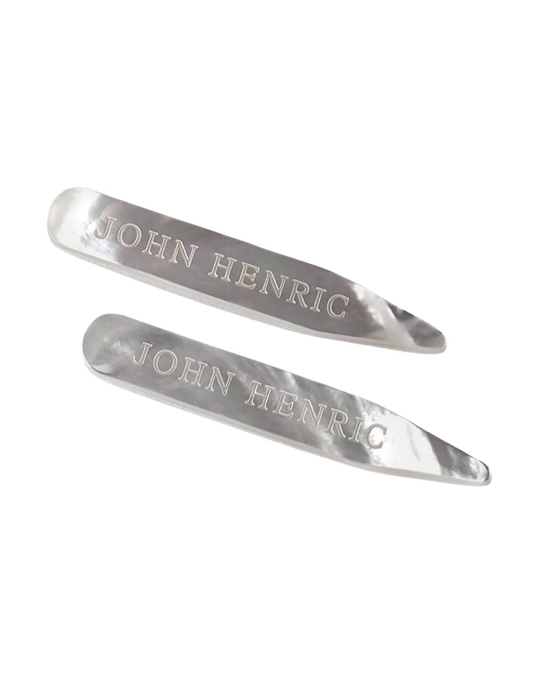 John Henric Collar Stays One Size John Henric Silver Shiny Collar Stay