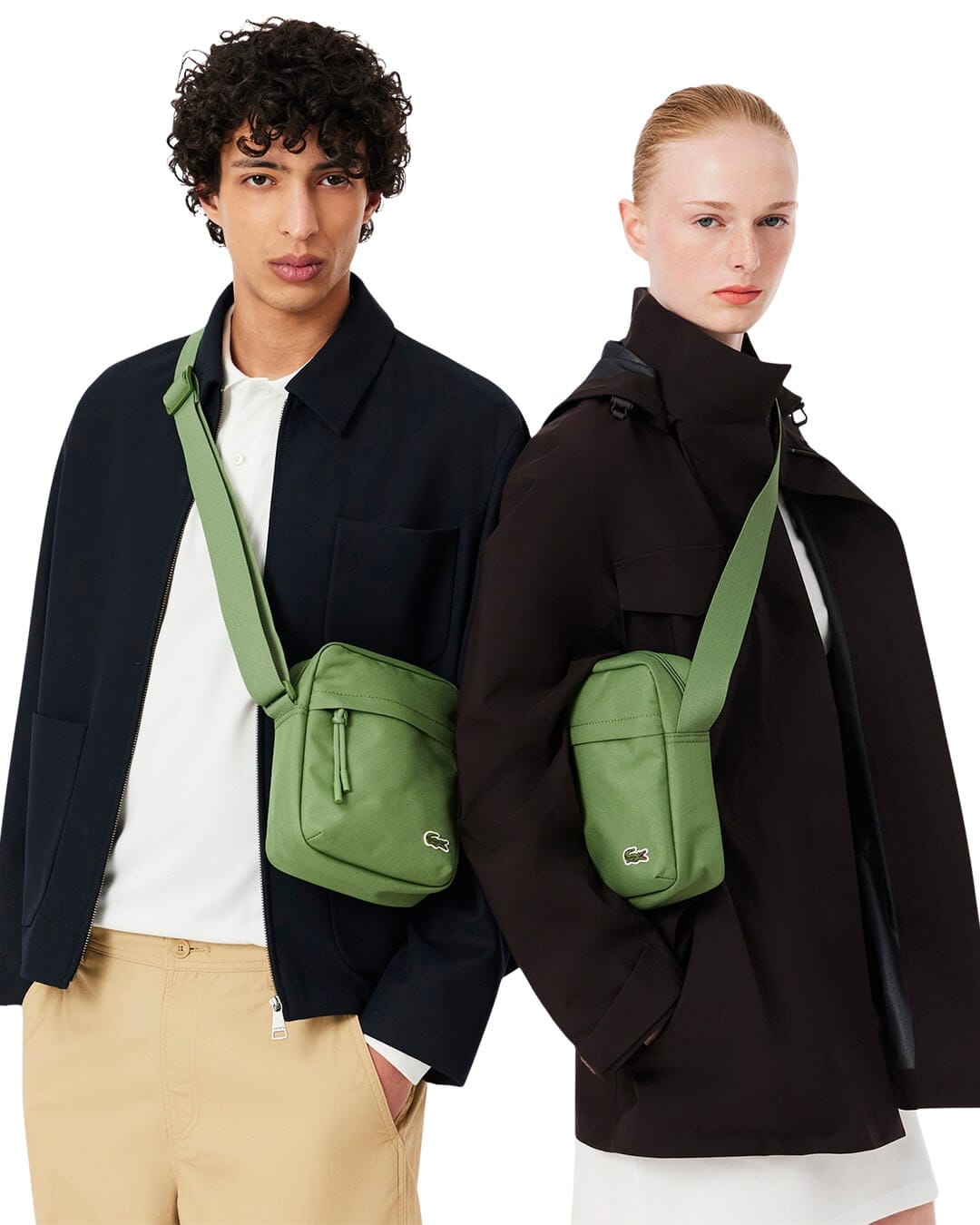 Lacoste Bags One Size Lacoste Men'S Neocroc Vertical Camera Bag Green Bags