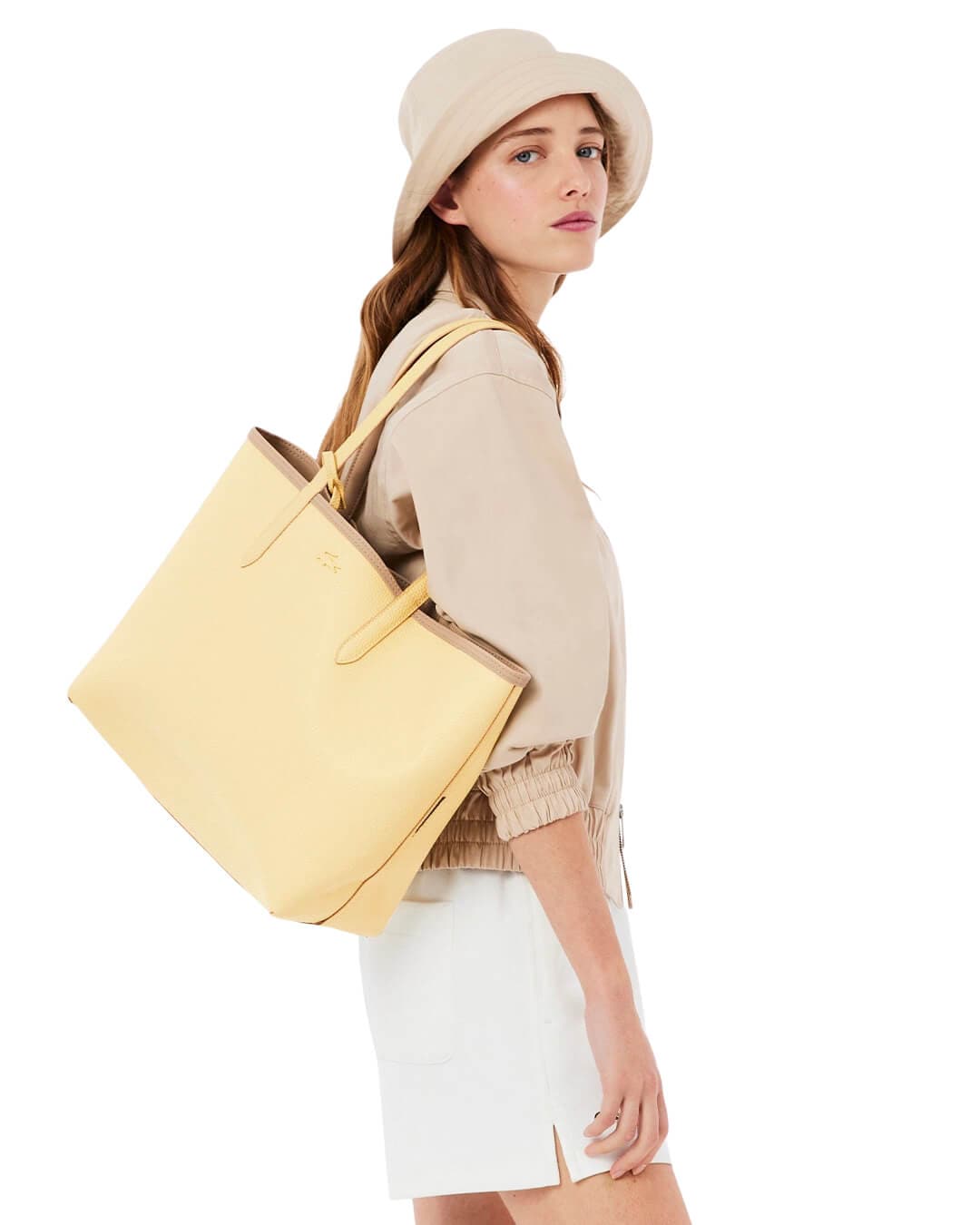 Lacoste Bags One Size Lacoste Wome'S Anna Reversible Shopping Bag Beige Bags