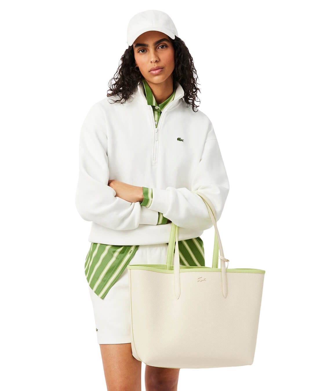 Lacoste Bags One Size Lacoste Wome'S Anna Reversible Shopping Bag Green Bags