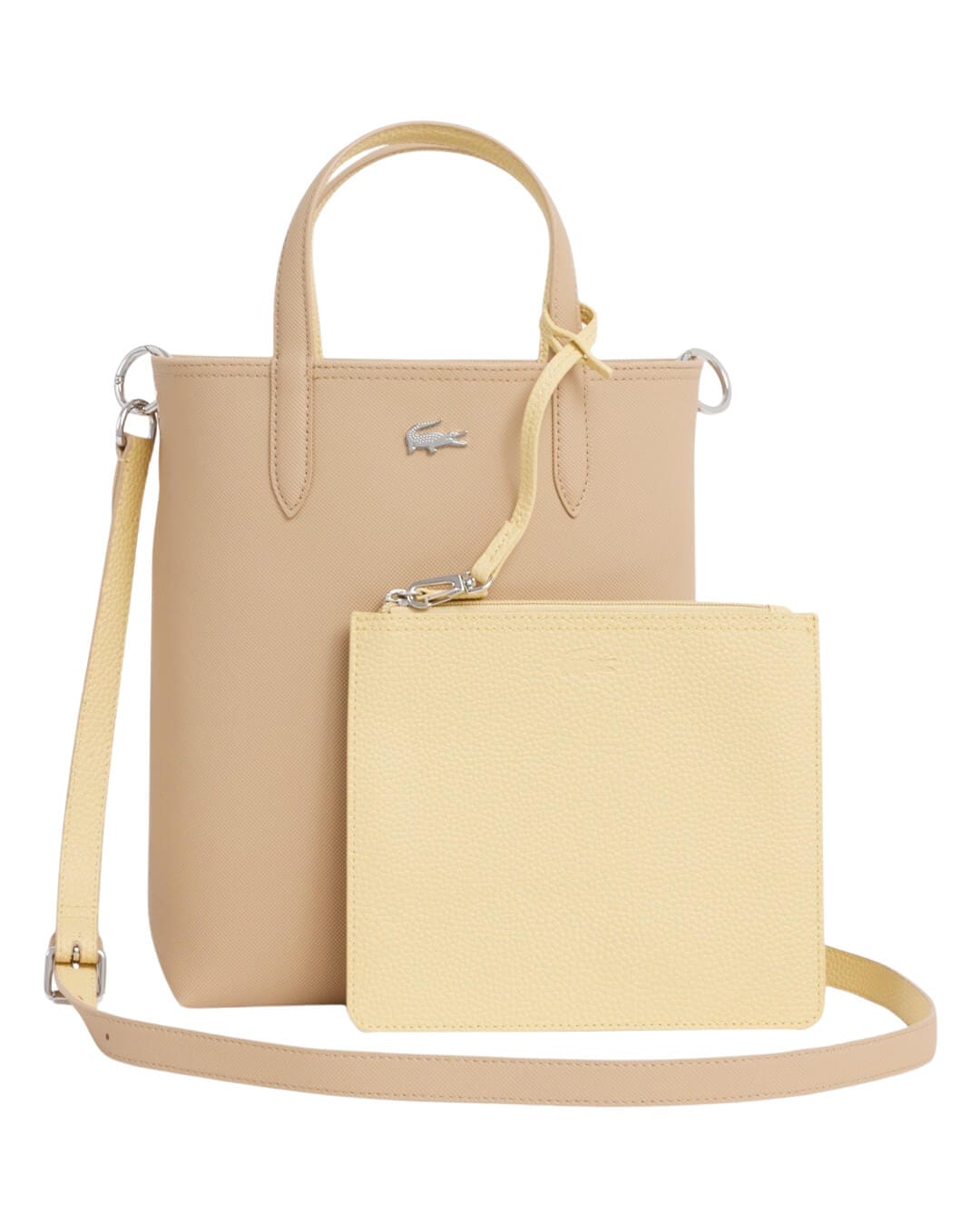Lacoste Bags One Size Lacoste Women'S Anna Vertical Tote Bag Beige Bags