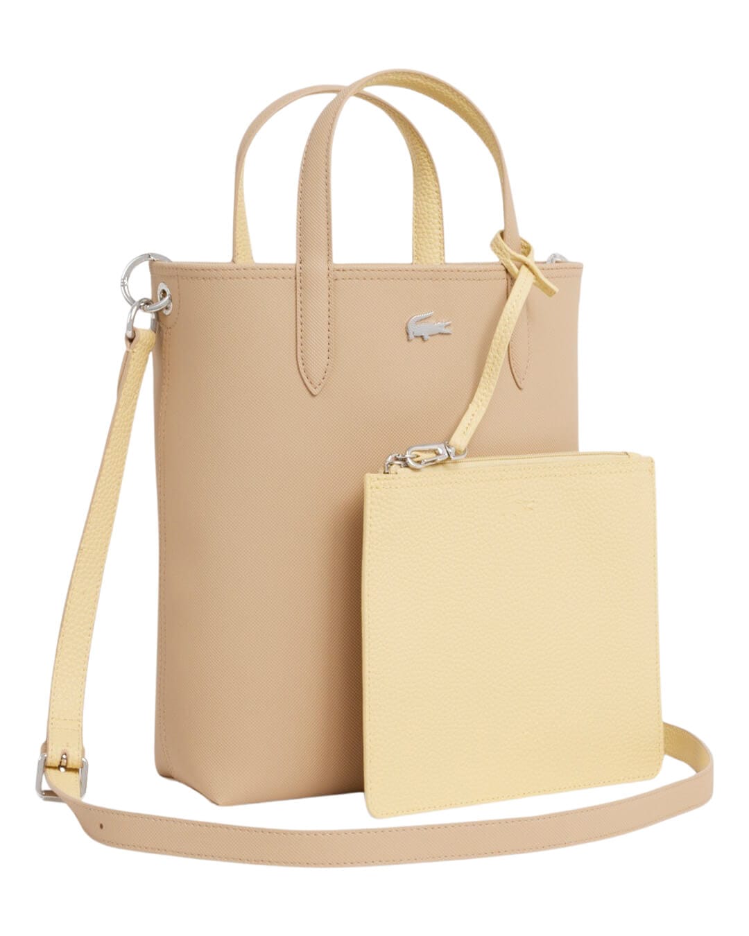 Lacoste Bags One Size Lacoste Women'S Anna Vertical Tote Bag Beige Bags
