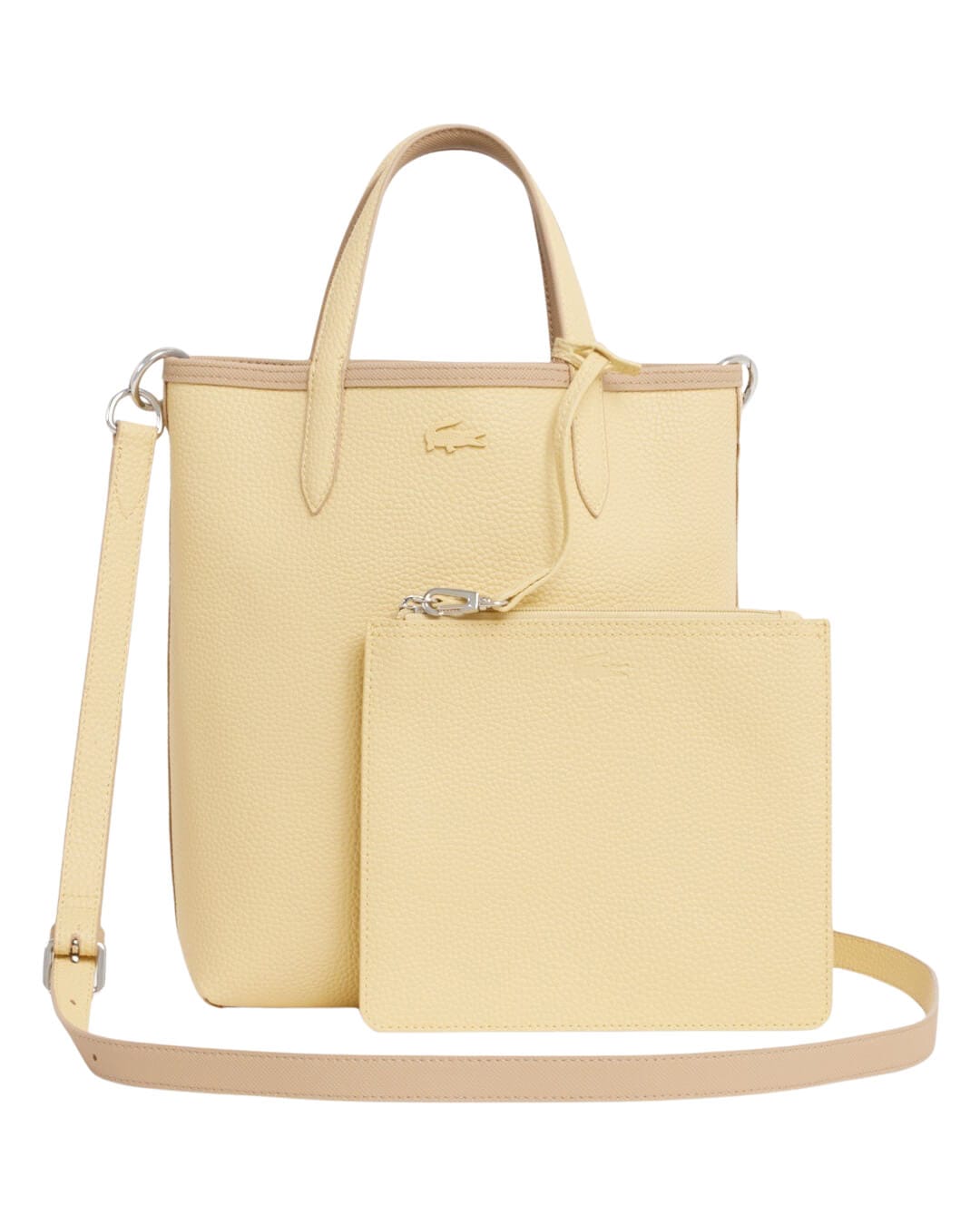 Lacoste Bags One Size Lacoste Women'S Anna Vertical Tote Bag Beige Bags