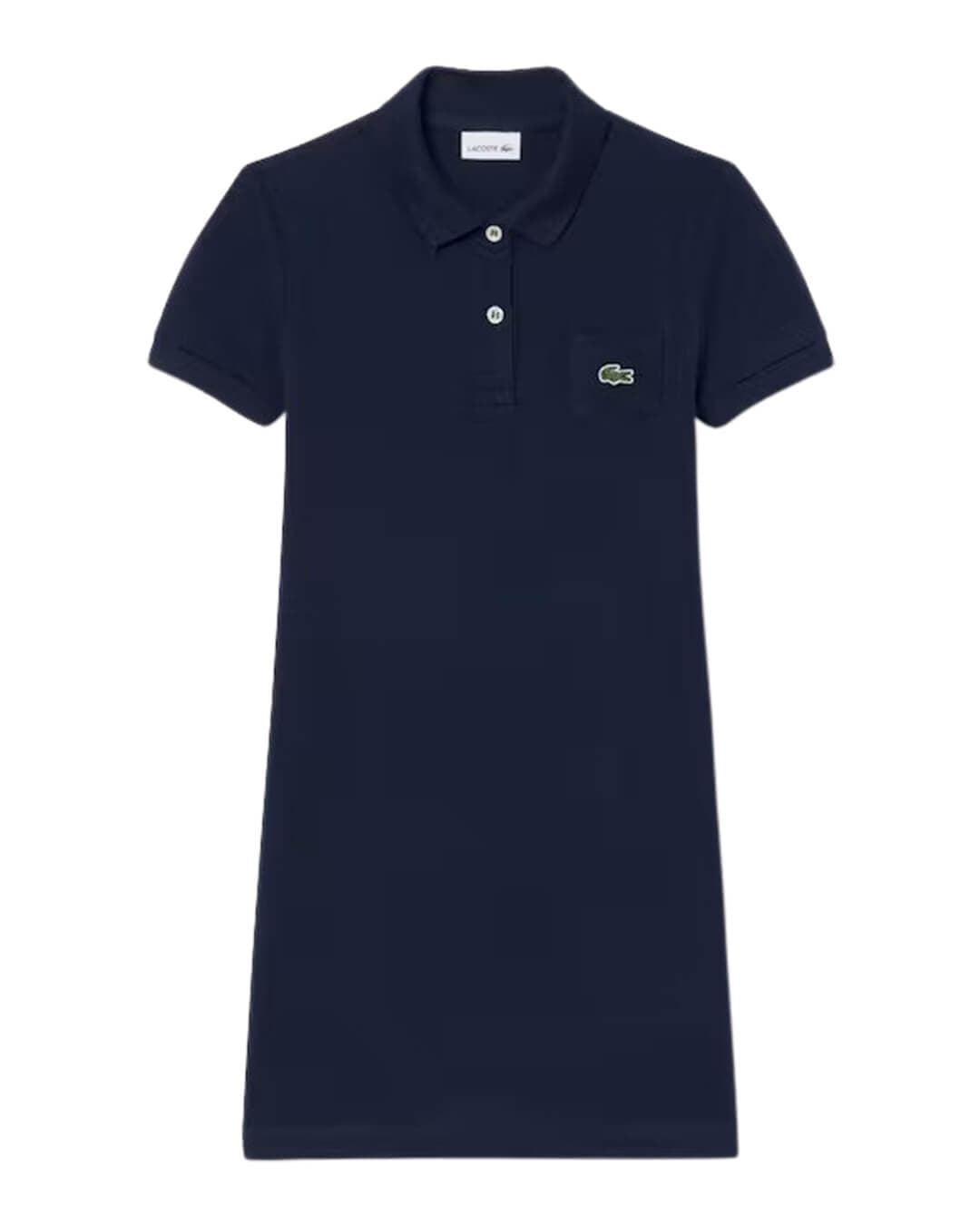 Lacoste Dresses Lacoste Navy  Girl'S Short Sleeved Pique  Dress