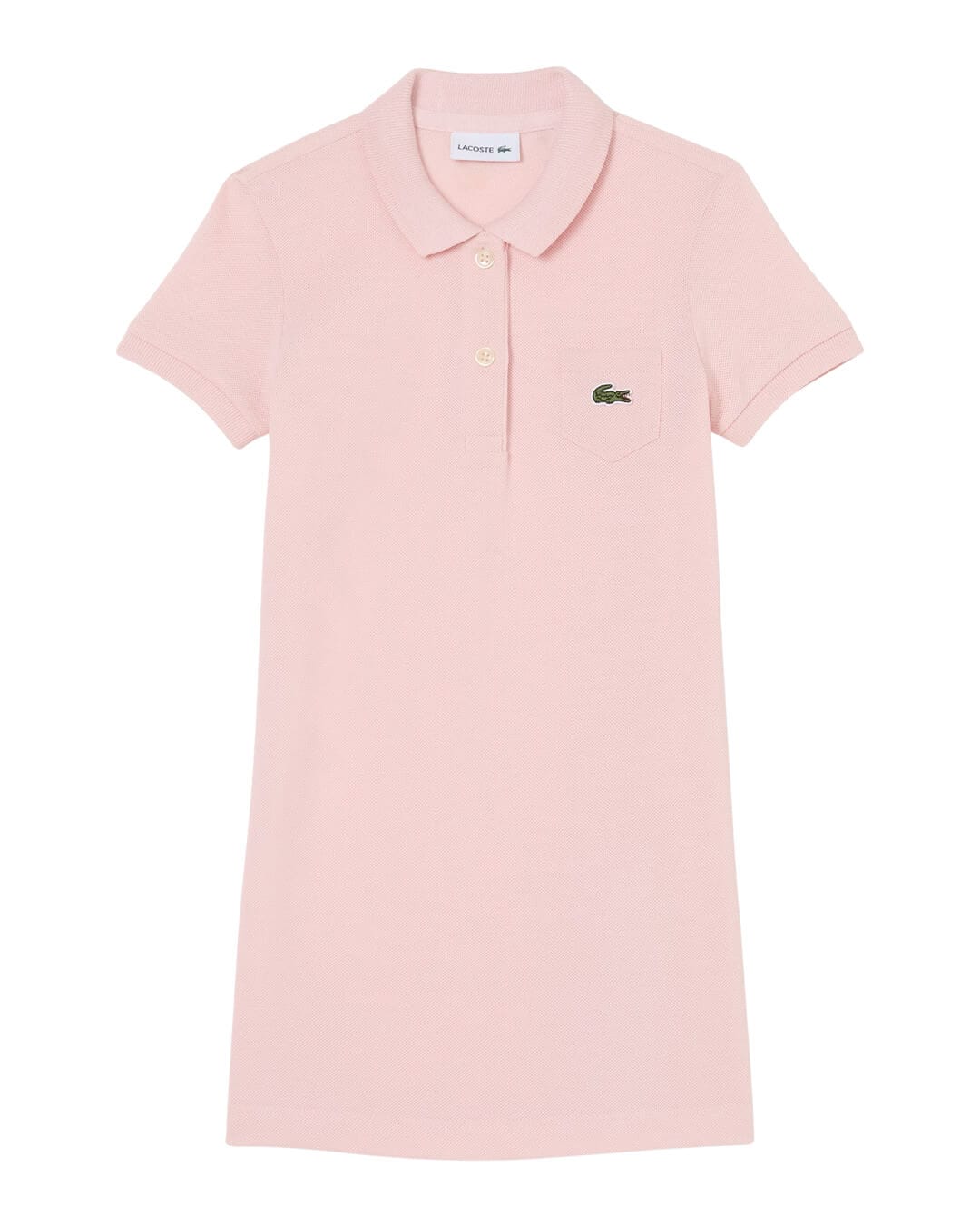 Lacoste Dresses Lacoste Pink Girl'S Short Sleeved Pique Dress