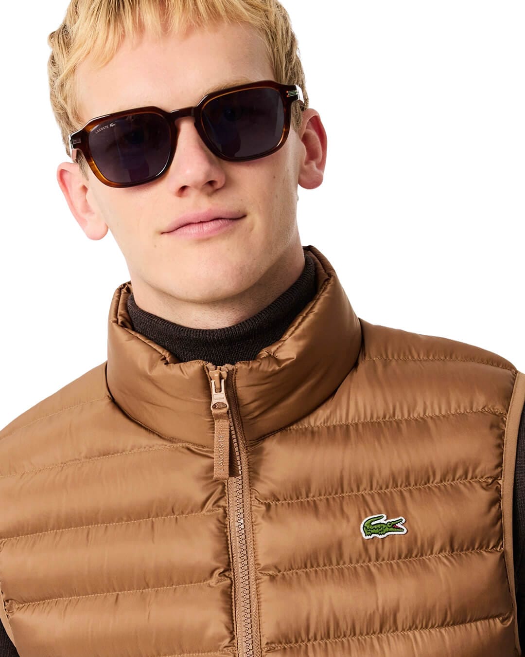 Lacoste Gilets Lacoste Brown Men'S Vests Pws Dark Date