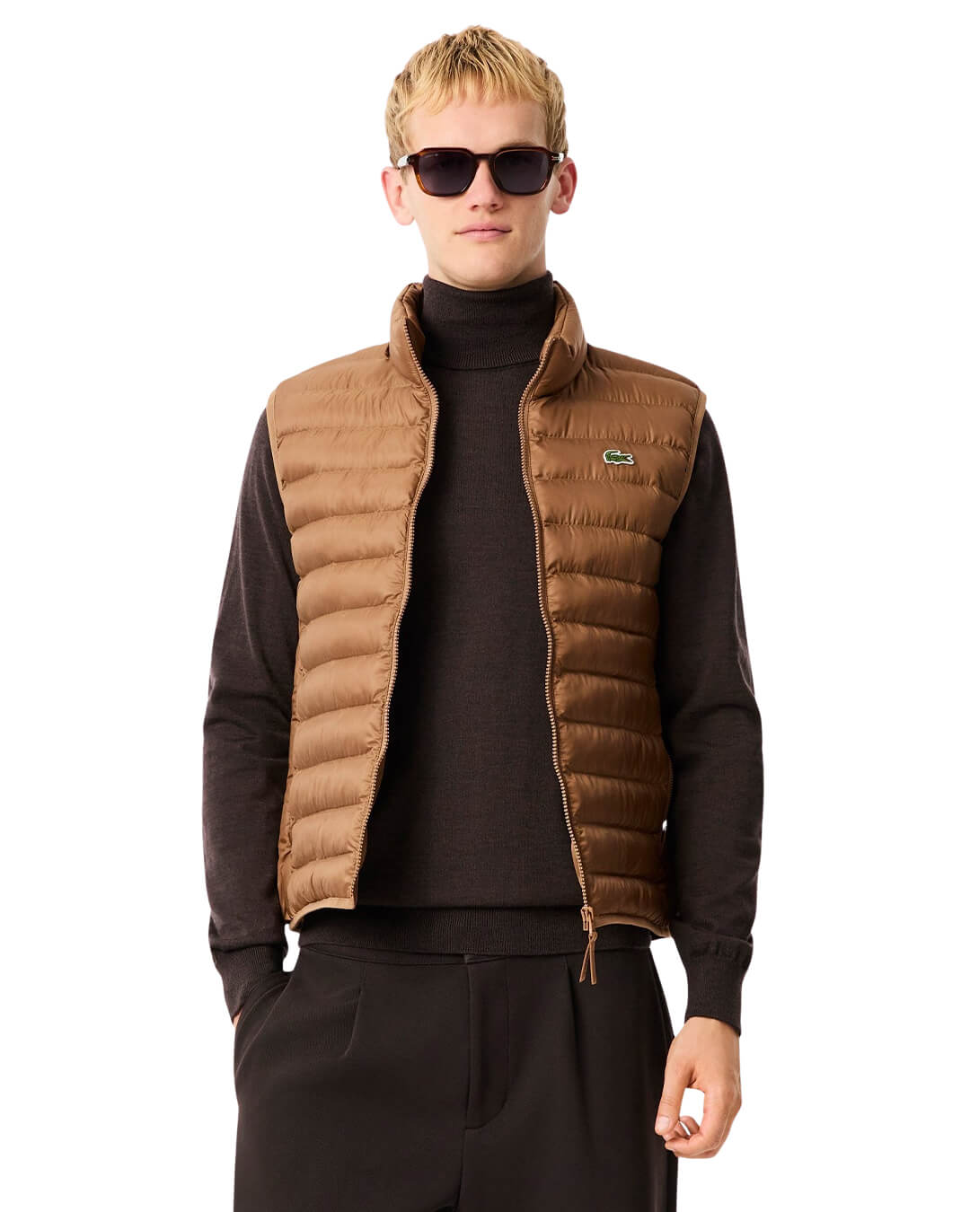 Lacoste Gilets Lacoste Brown Men'S Vests Pws Dark Date
