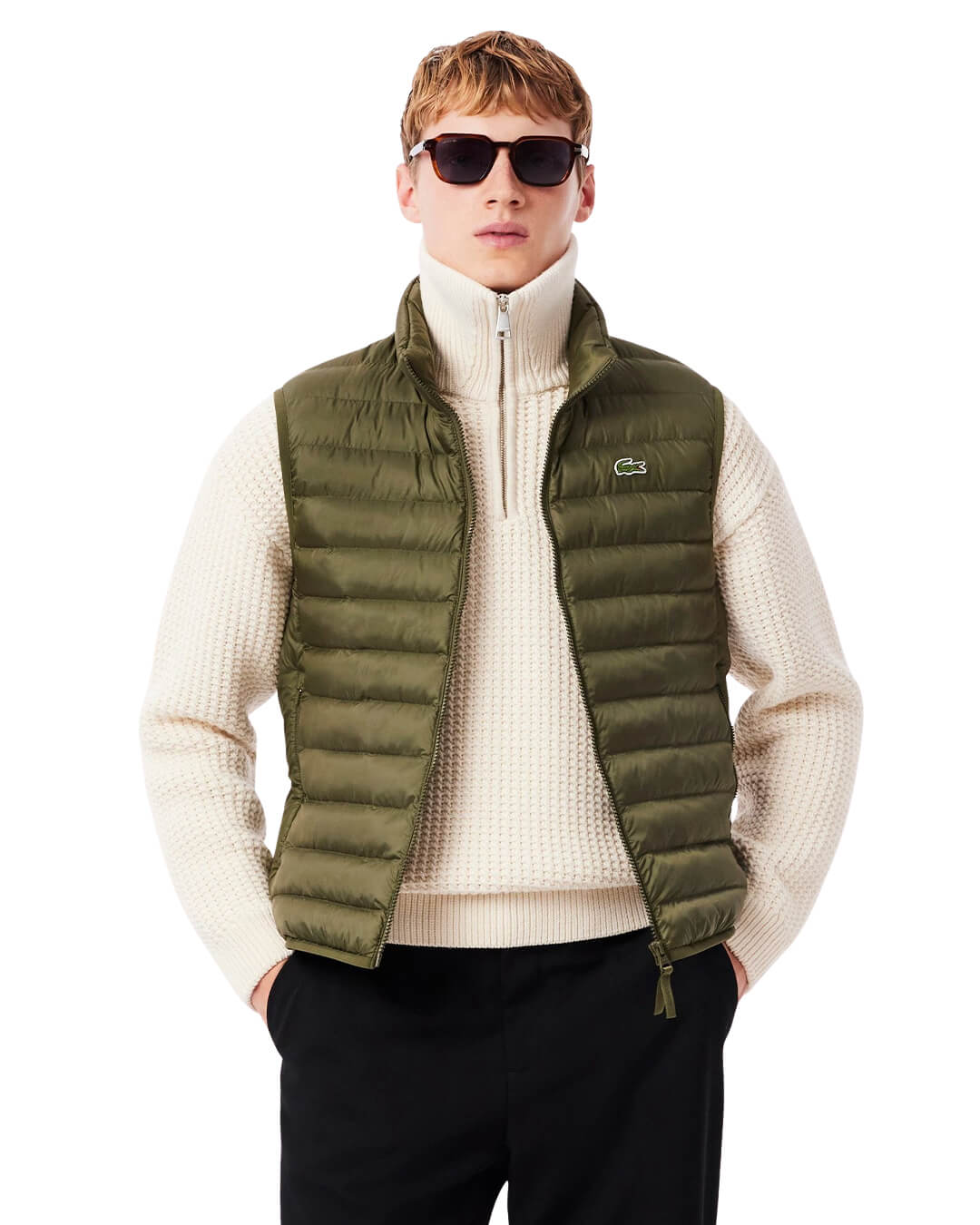 Lacoste Gilets Lacoste Olive Men'S Vests E9F