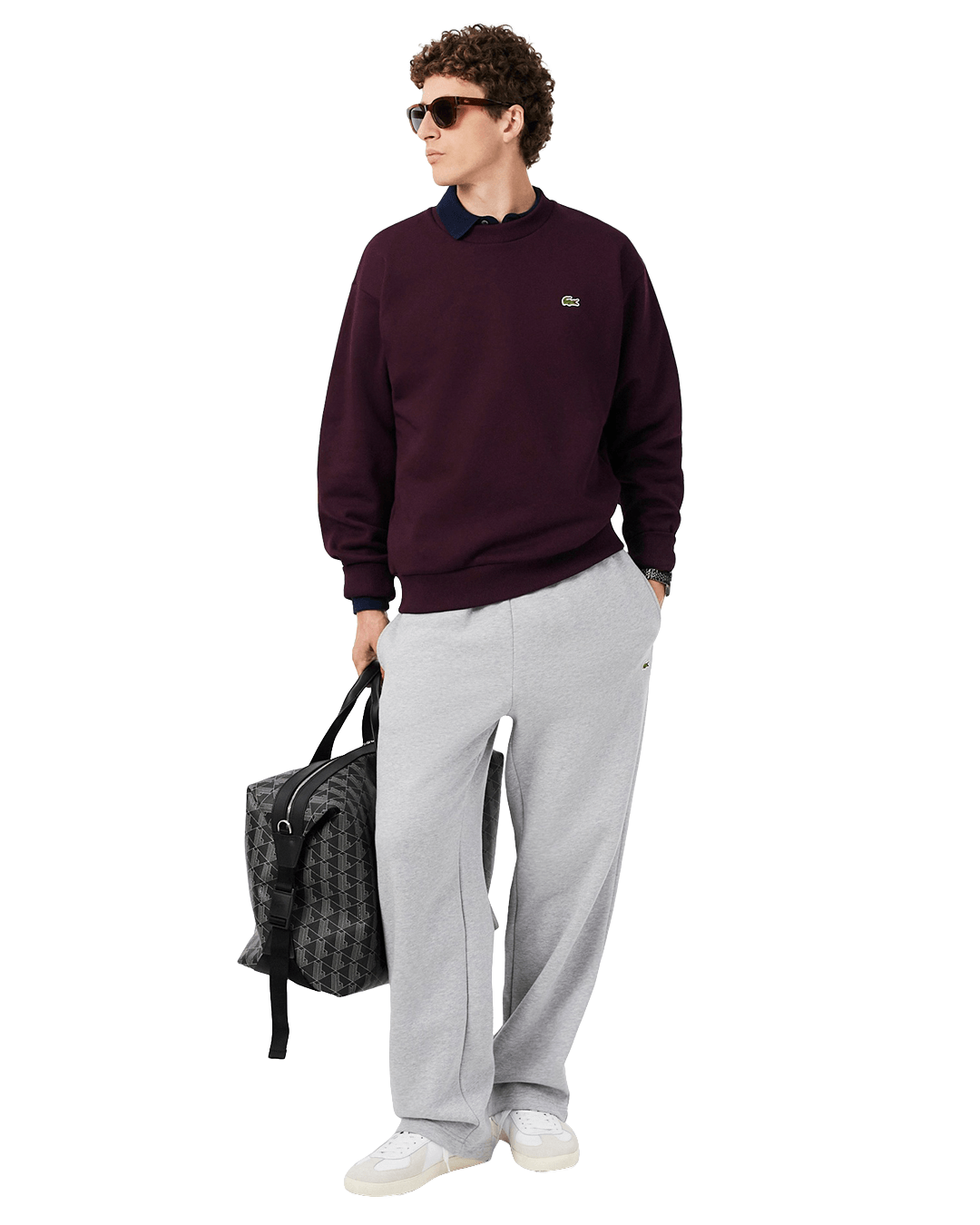 Lacoste Jumpers Lacoste Burgundy Sweatshirt