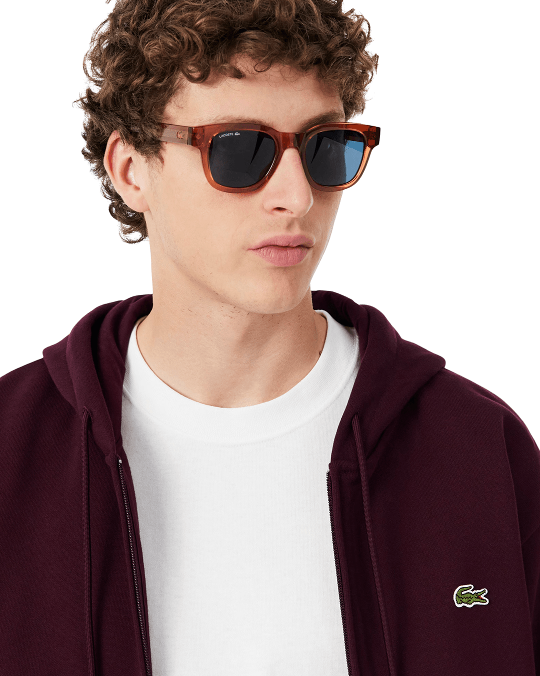 Lacoste Jumpers Lacoste Burgundy Sweatshirt