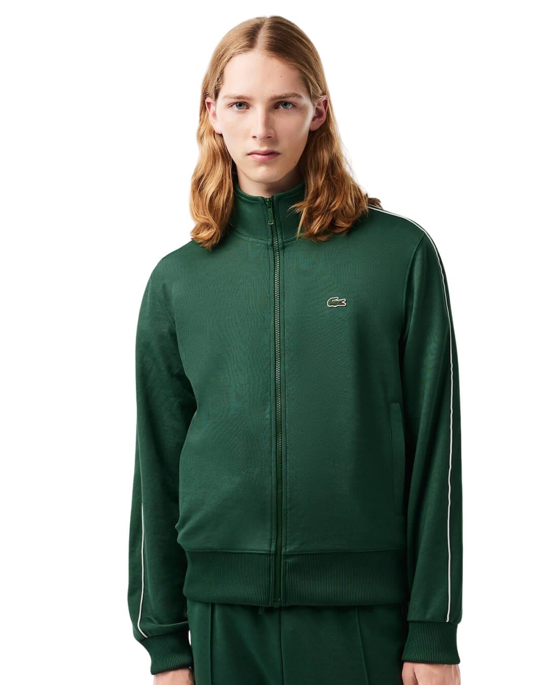 Lacoste Green Paris Piqué Track Jacket | Bortex - Bortex Fine Tailoring