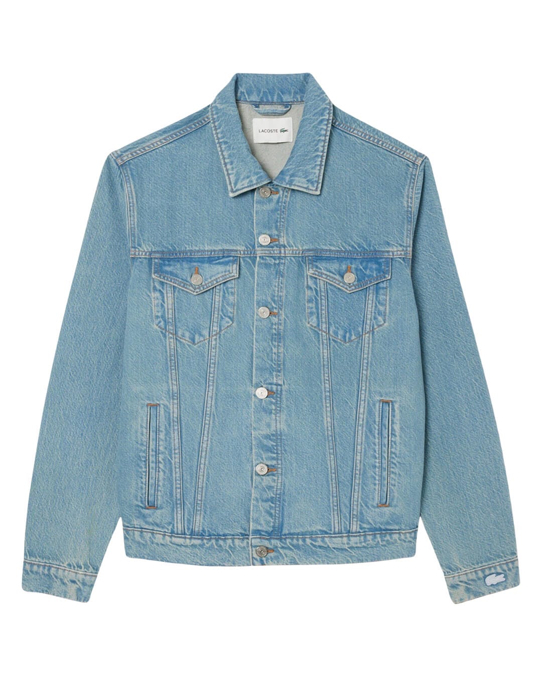 Lacoste Outerwear Lacoste Blue Men'S Jackets Mku Washed Bleach