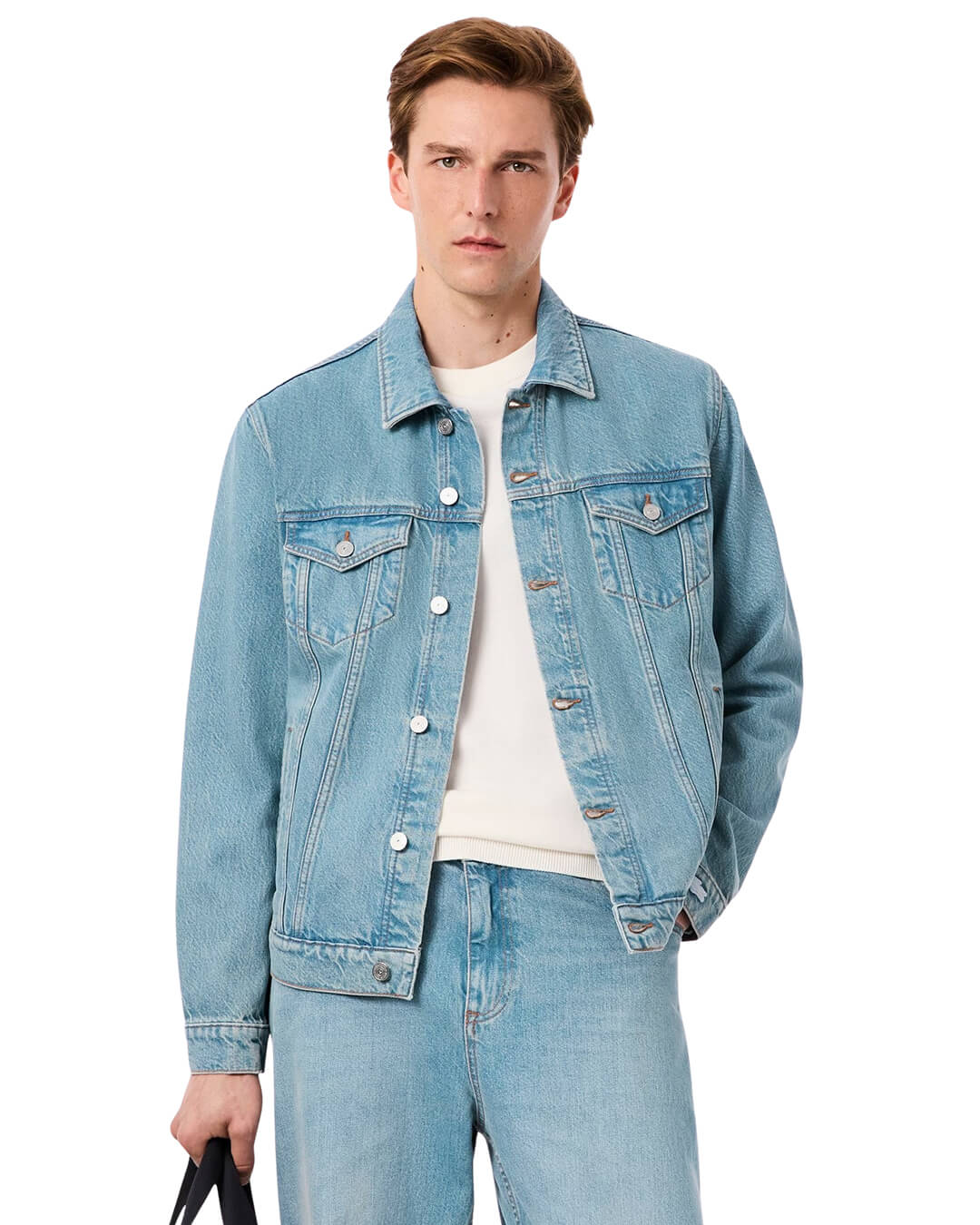 Lacoste Outerwear Lacoste Blue Men'S Jackets Mku Washed Bleach