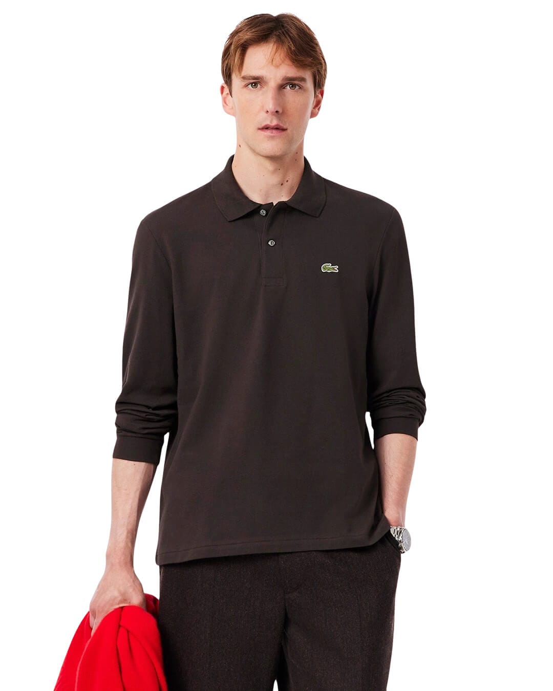 Lacoste Polo Shirts Lacoste Brown Men'S Polos Ls Skb Port 0