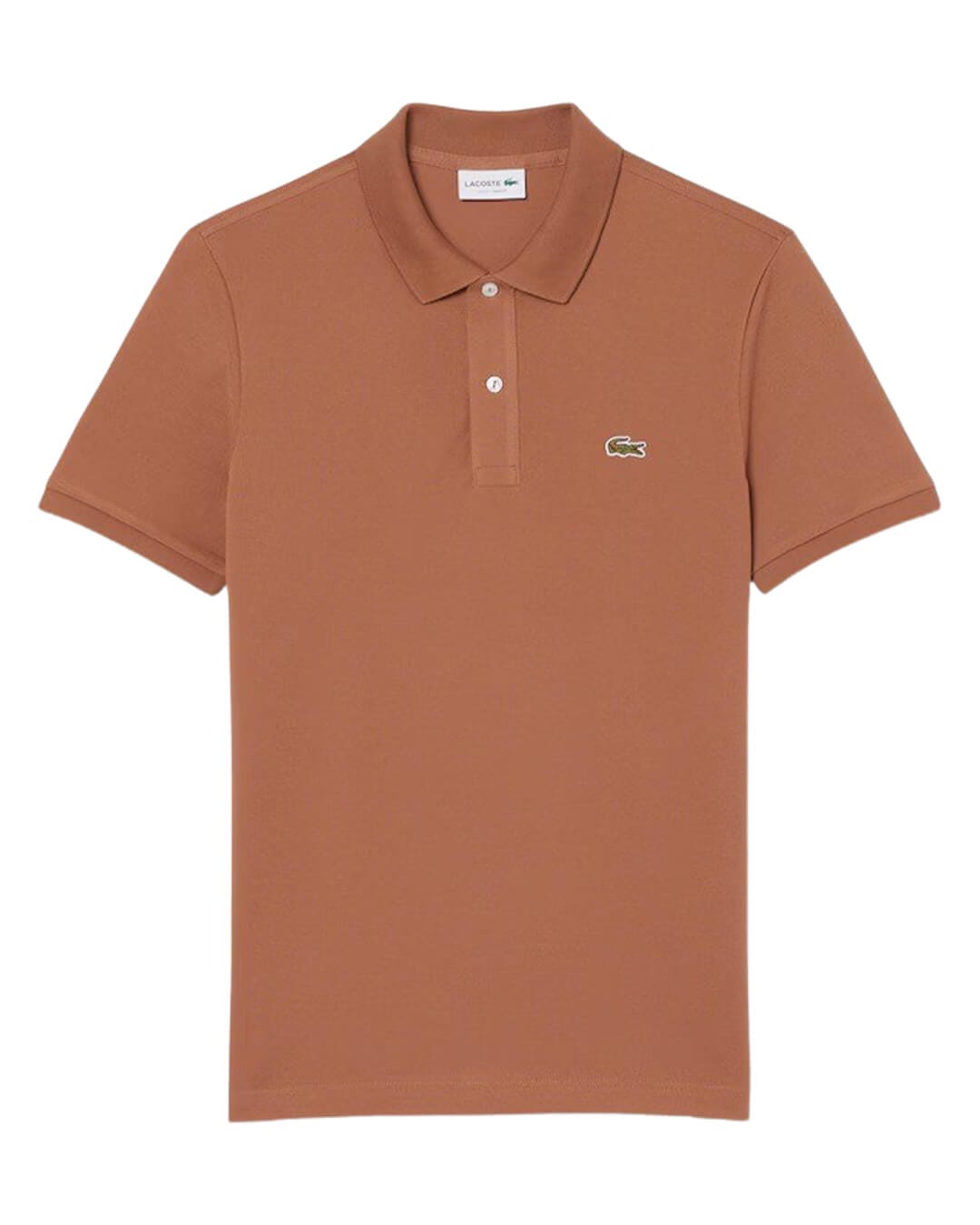 Lacoste Polo Shirts Lacoste Brown Men'S Slim Fit  Polo Shirt