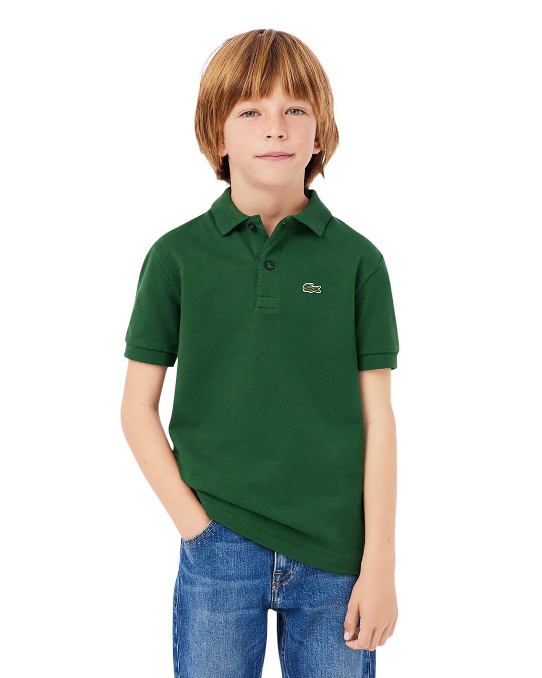 Lacoste Polo Shirts Lacoste Children'S Mini-Pique Polo Green Polo Shirt