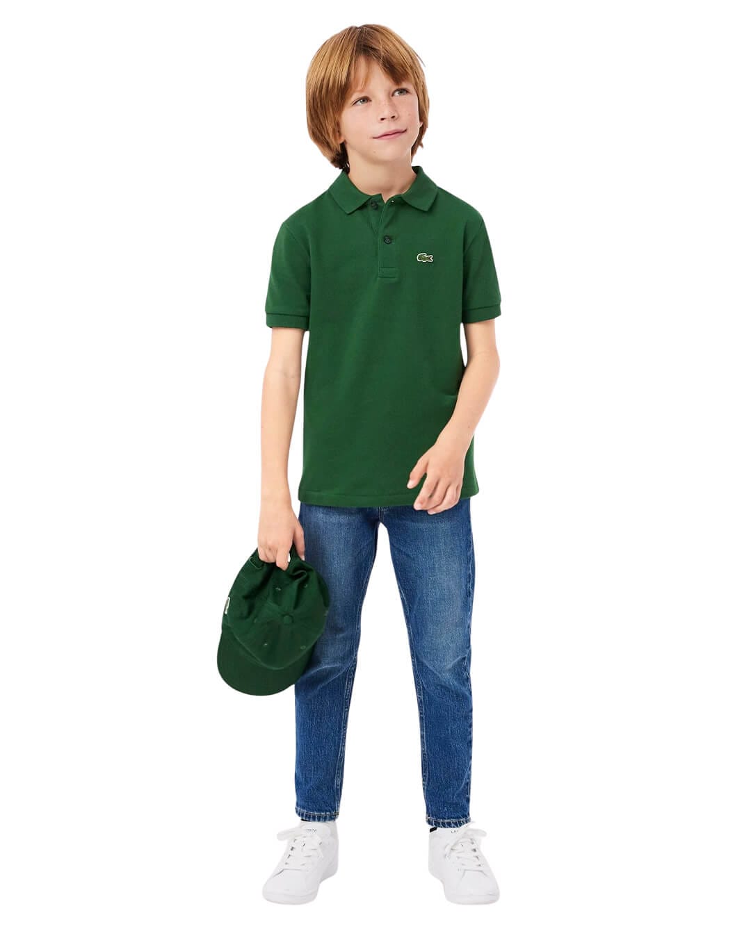 Lacoste Polo Shirts Lacoste Children'S Mini-Pique Polo Green Polo Shirt