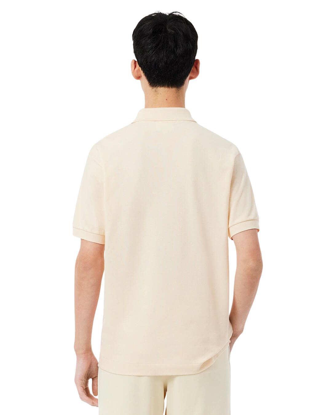Lacoste Polo Shirts Lacoste Cream Men'S Classic Fit Ss Pique  Polo Shirt