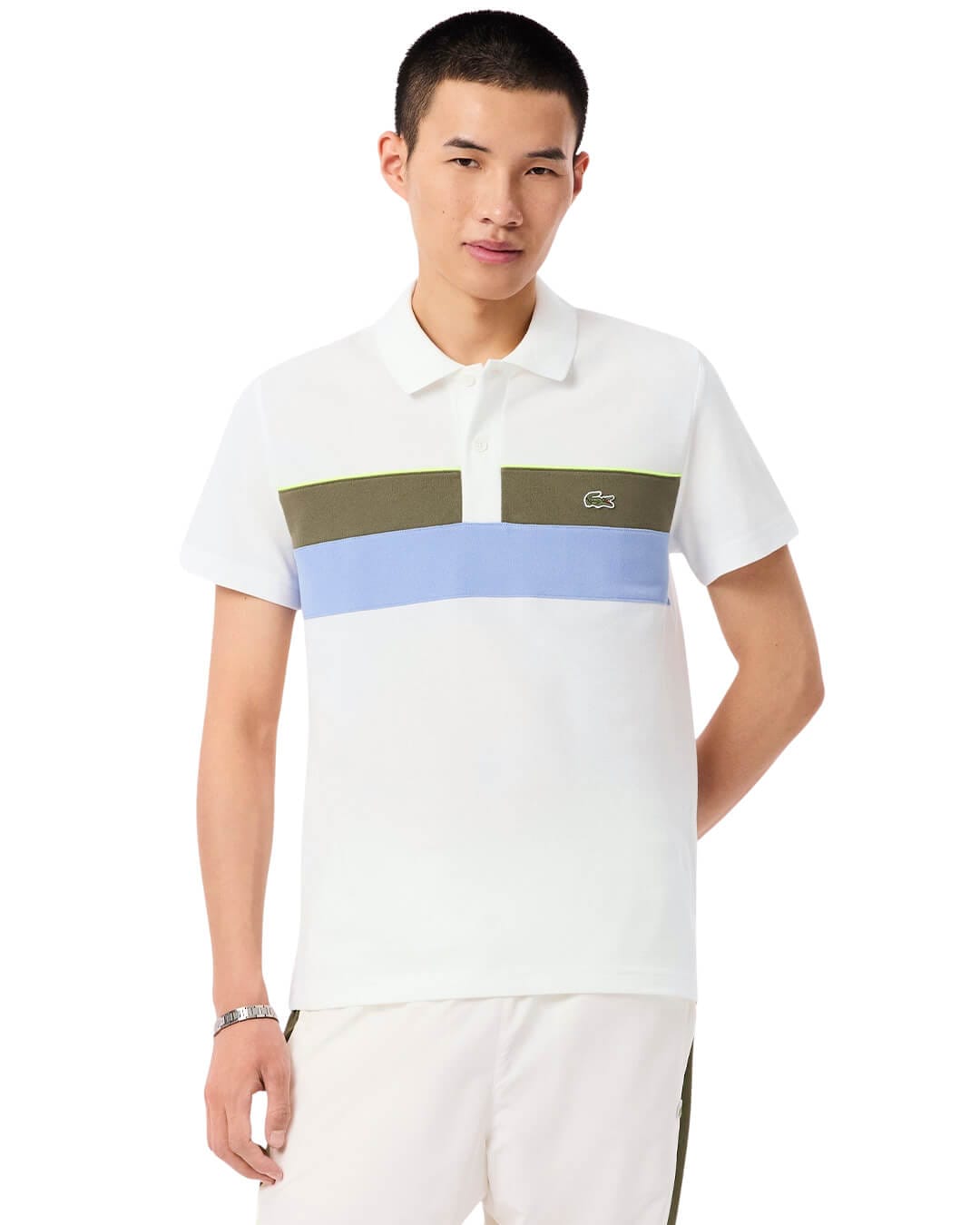 Lacoste Polo Shirts Lacoste Cream Men'S Polos 9Iv Flour Olive