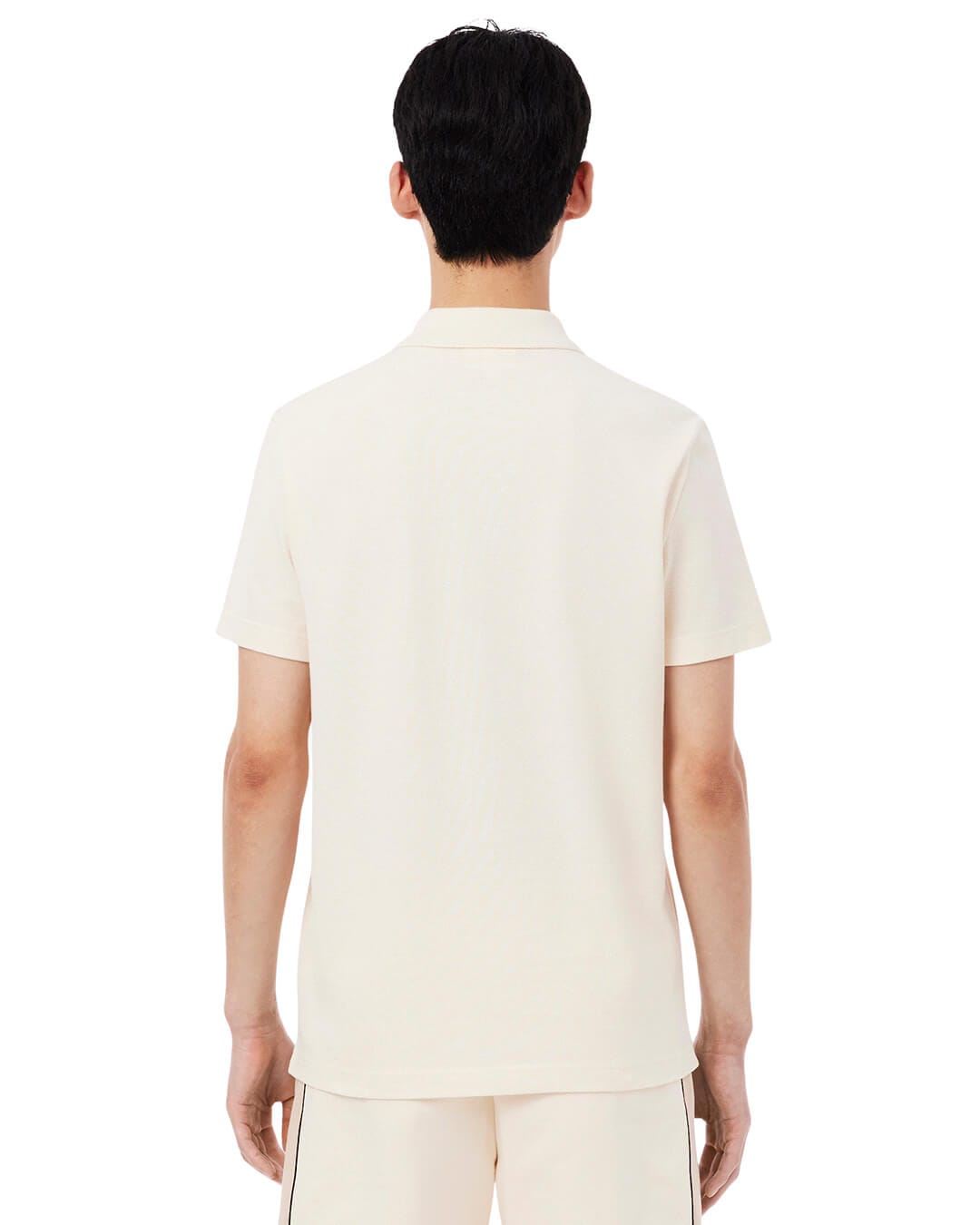 Lacoste Polo Shirts Lacoste  Cream Men'S Regular Fit Colorblock Polo Shirt