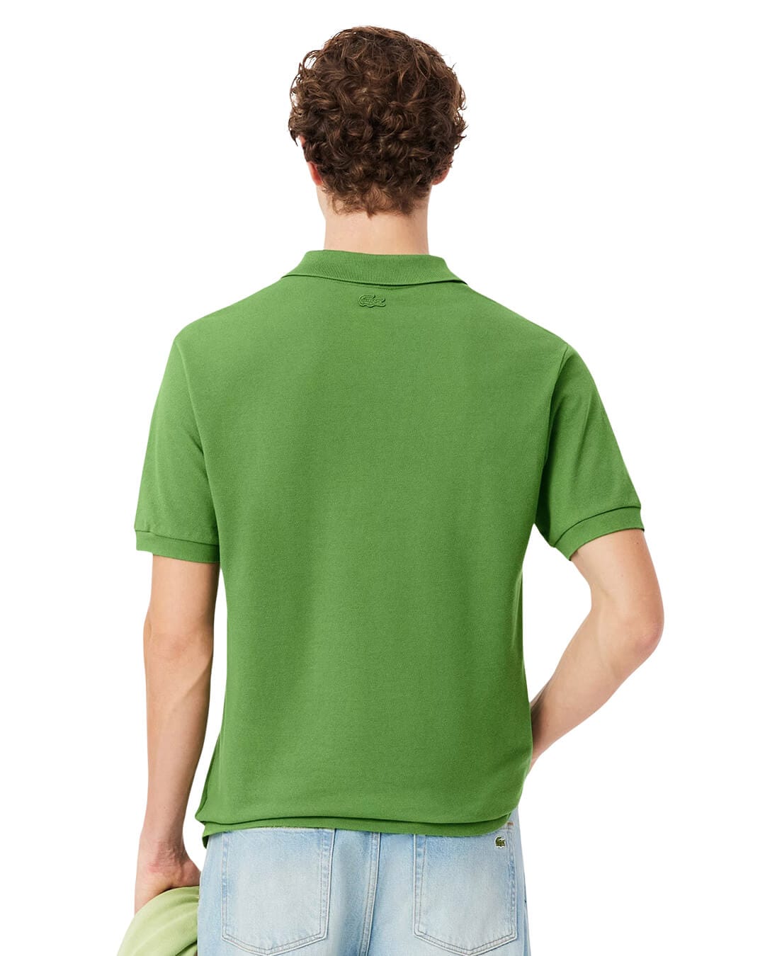 Lacoste Polo Shirts Lacoste Green Men'S Classic Fit Embroidered   Polo Shirt