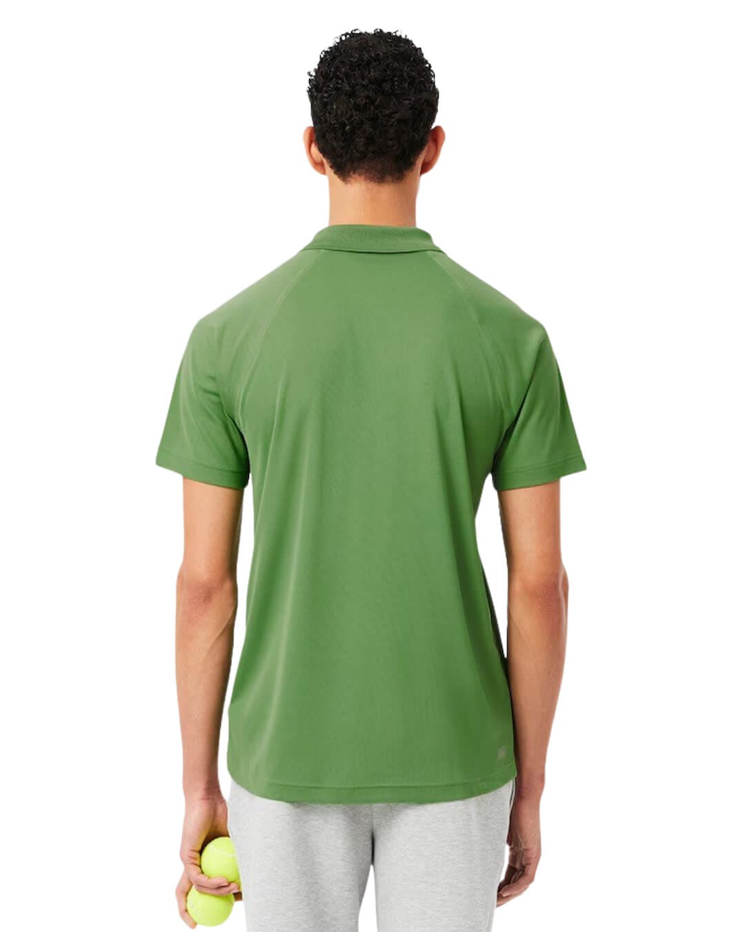 Lacoste Polo Shirts Lacoste Green Men'S Ultra-Dry  Polo Shirt