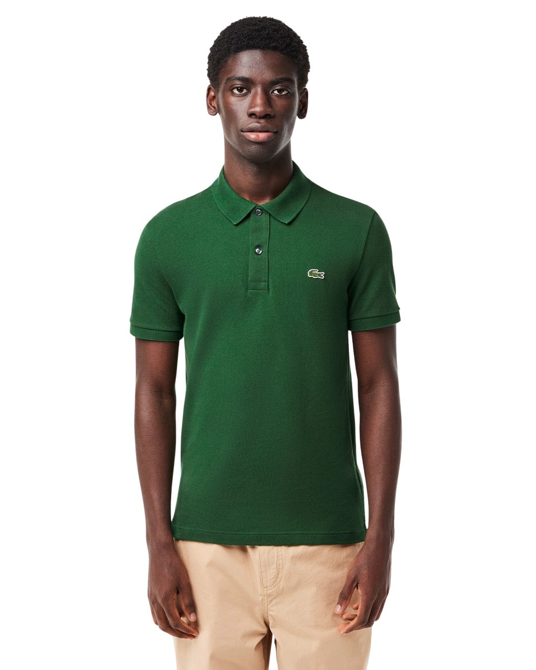 Lacoste Polo Shirts Lacoste Green Original L.12.12 Slim Fit Petit Piqué Cotton Polo Shirt