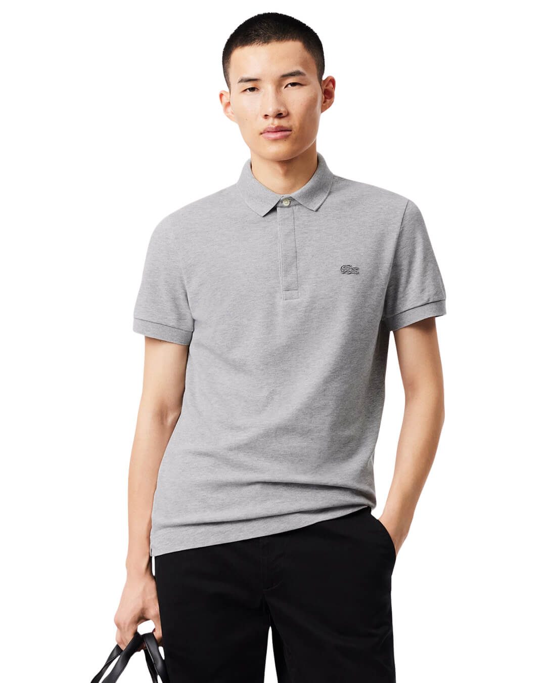 Lacoste Polo Shirts Lacoste Grey Men'S Regular Fit Paris Polo Shirt