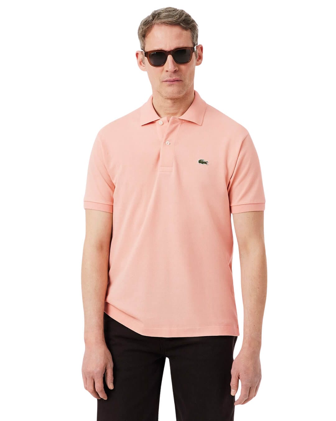 Lacoste Polo Shirts Lacoste Men'S Classic Fit Ss Pique Polo Pink Polo Shirt