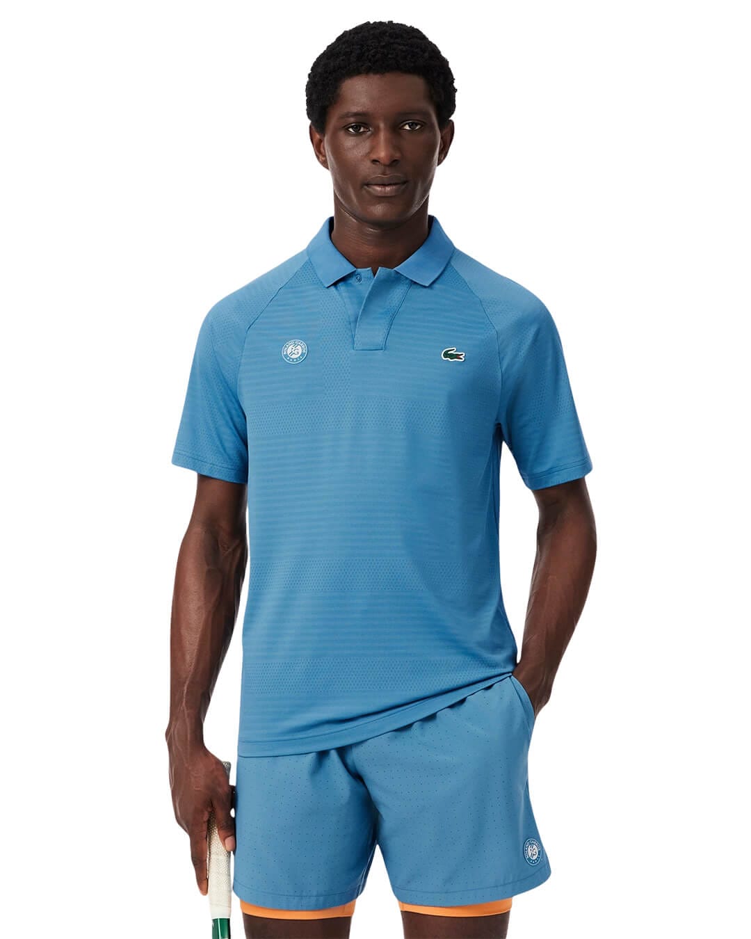 Lacoste Polo Shirts Lacoste Men'S Roland Garros Edition Ultra-Dry Polo Blue Polo Shirt