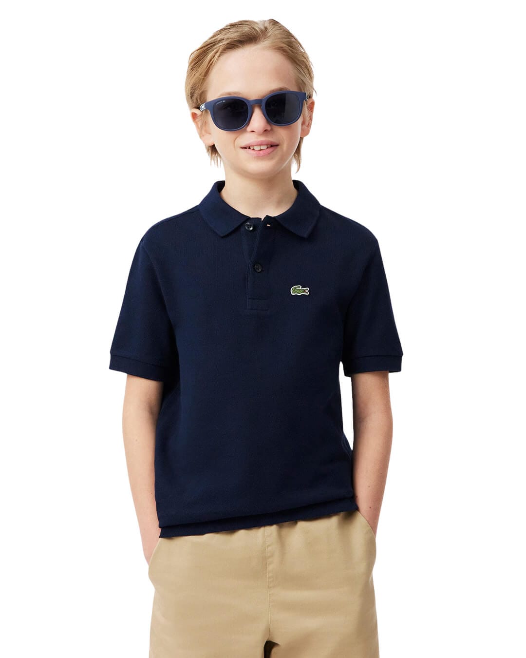 Lacoste Polo Shirts Lacoste Navy  Children'S Mini-Pique  Polo Shirt