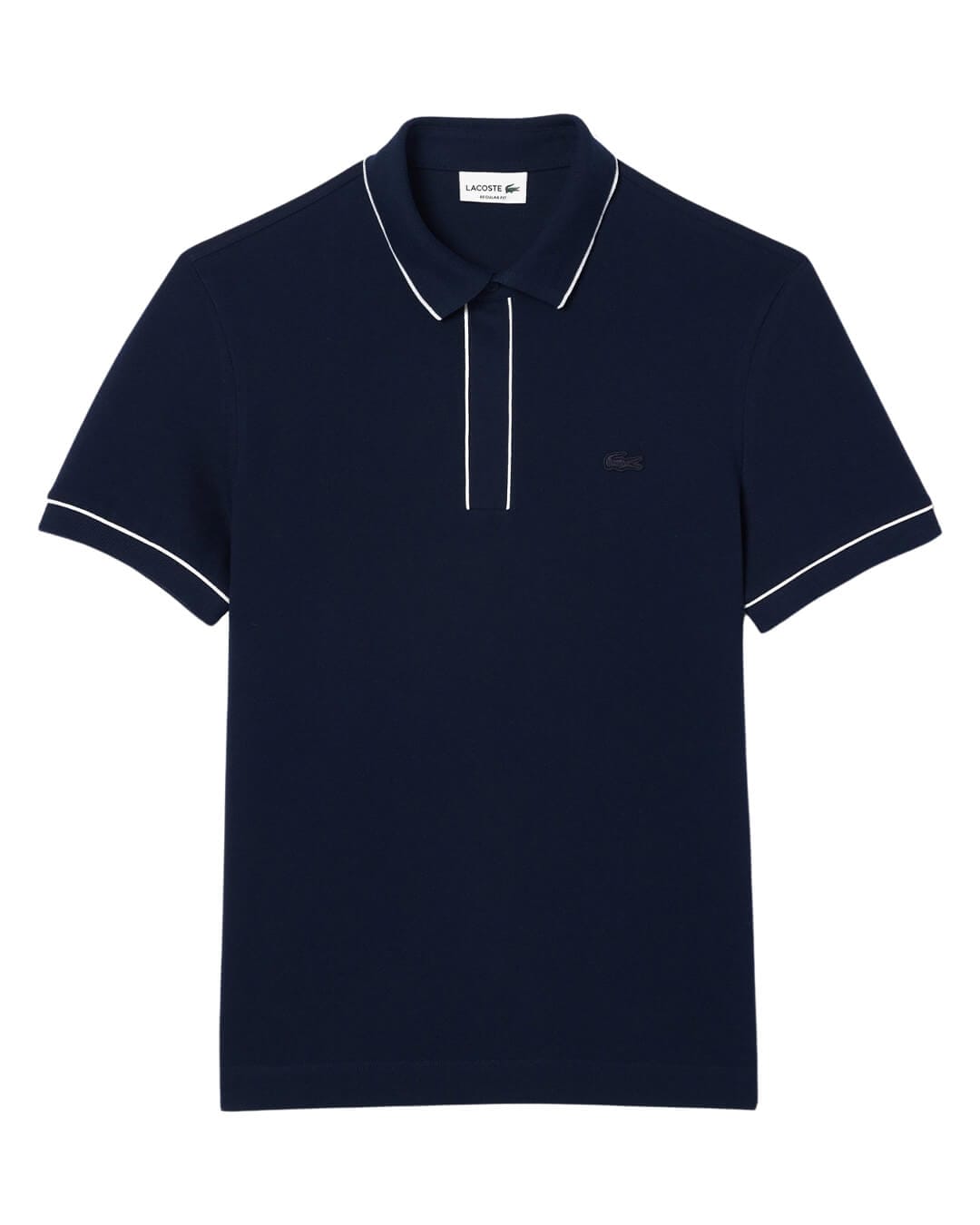 Lacoste Polo Shirts Lacoste Navy Smart Paris Stretch Cotton Contrast Trim Polo Shirt