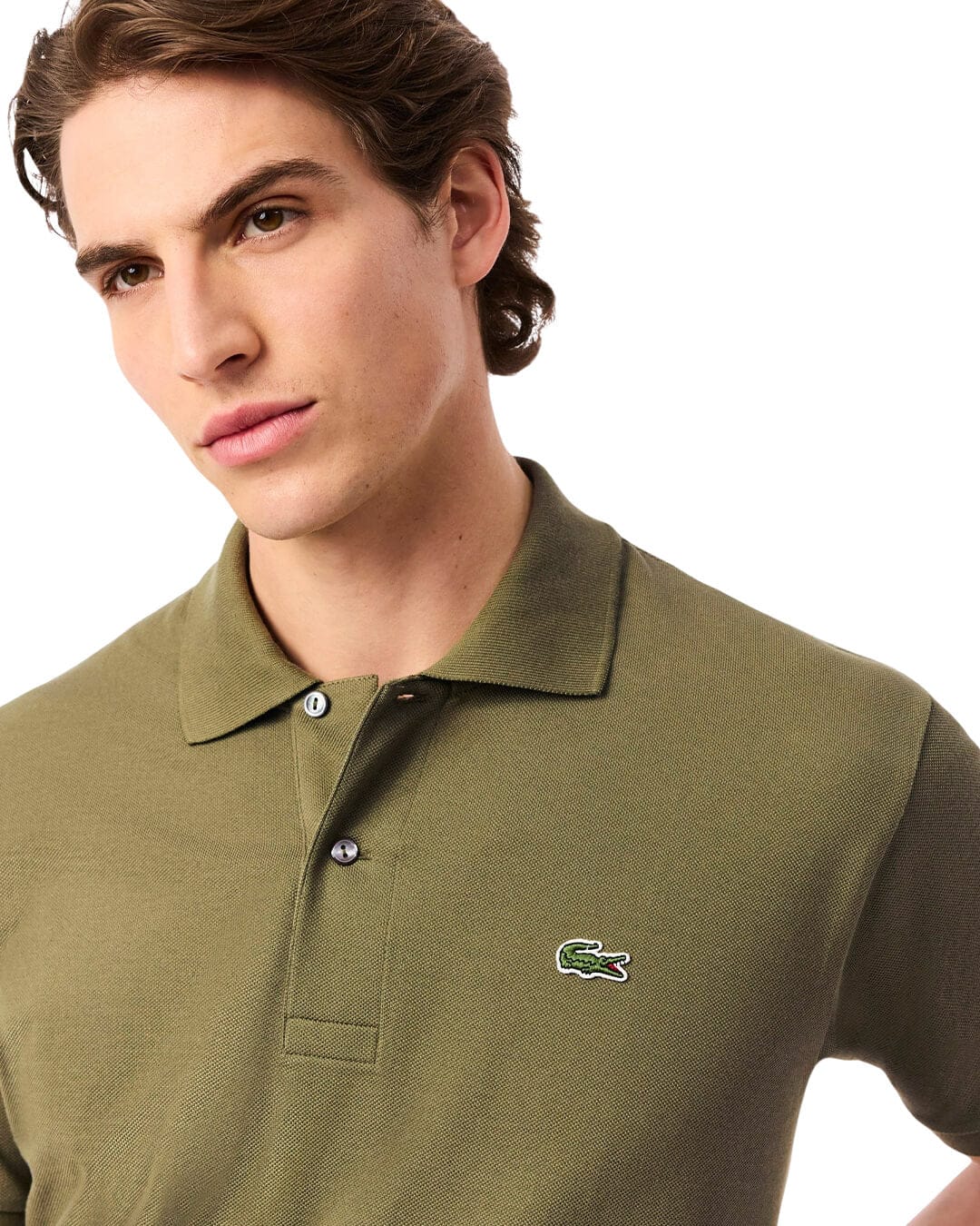 Lacoste Polo Shirts Lacoste Olive Men'S Polos E9F