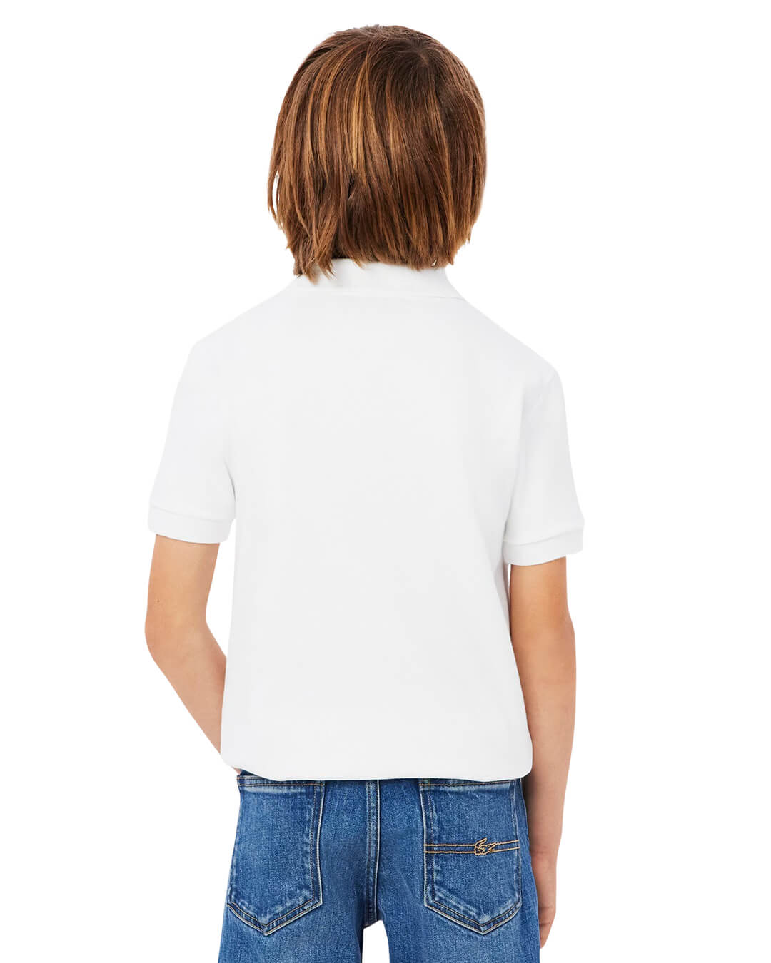 Lacoste Polo Shirts Lacoste White Children'S Mini-Pique  Polo Shirt