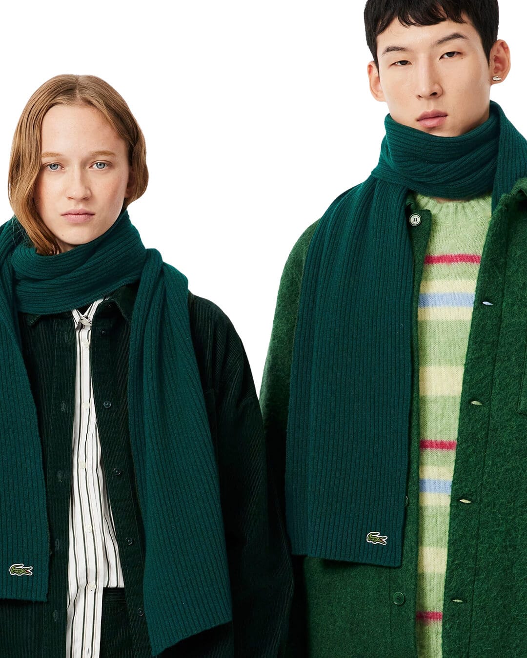 Lacoste Scarves ONE Lacoste Green Men'S Scarves Yzp Sinople