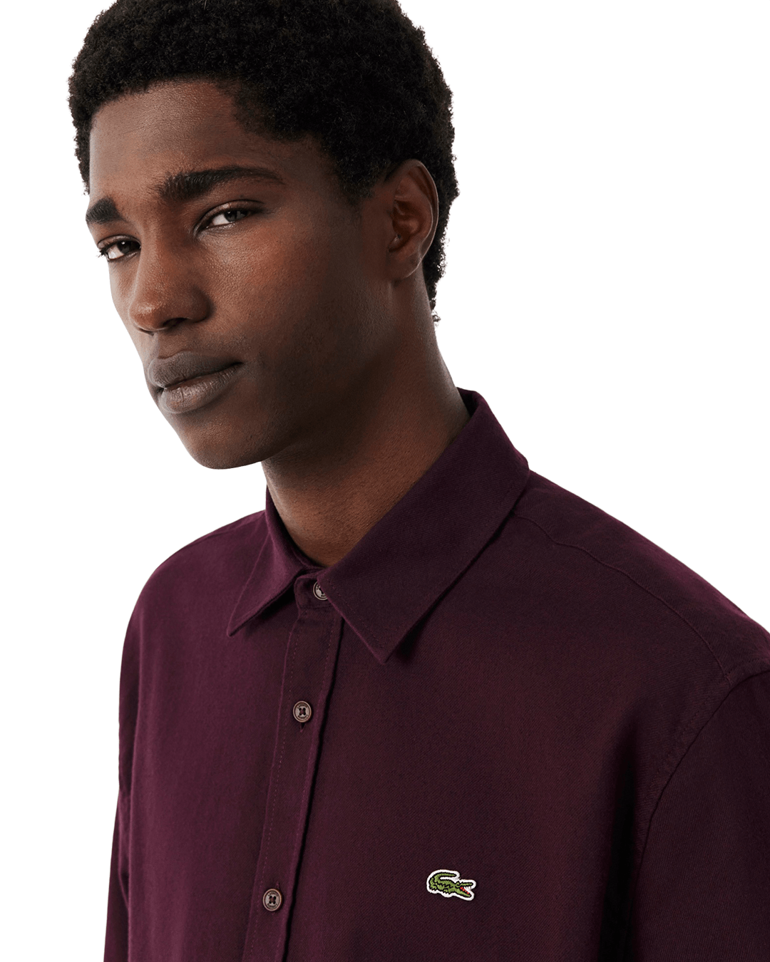 Lacoste Shirts Lacoste Burgundy Woven Shirt