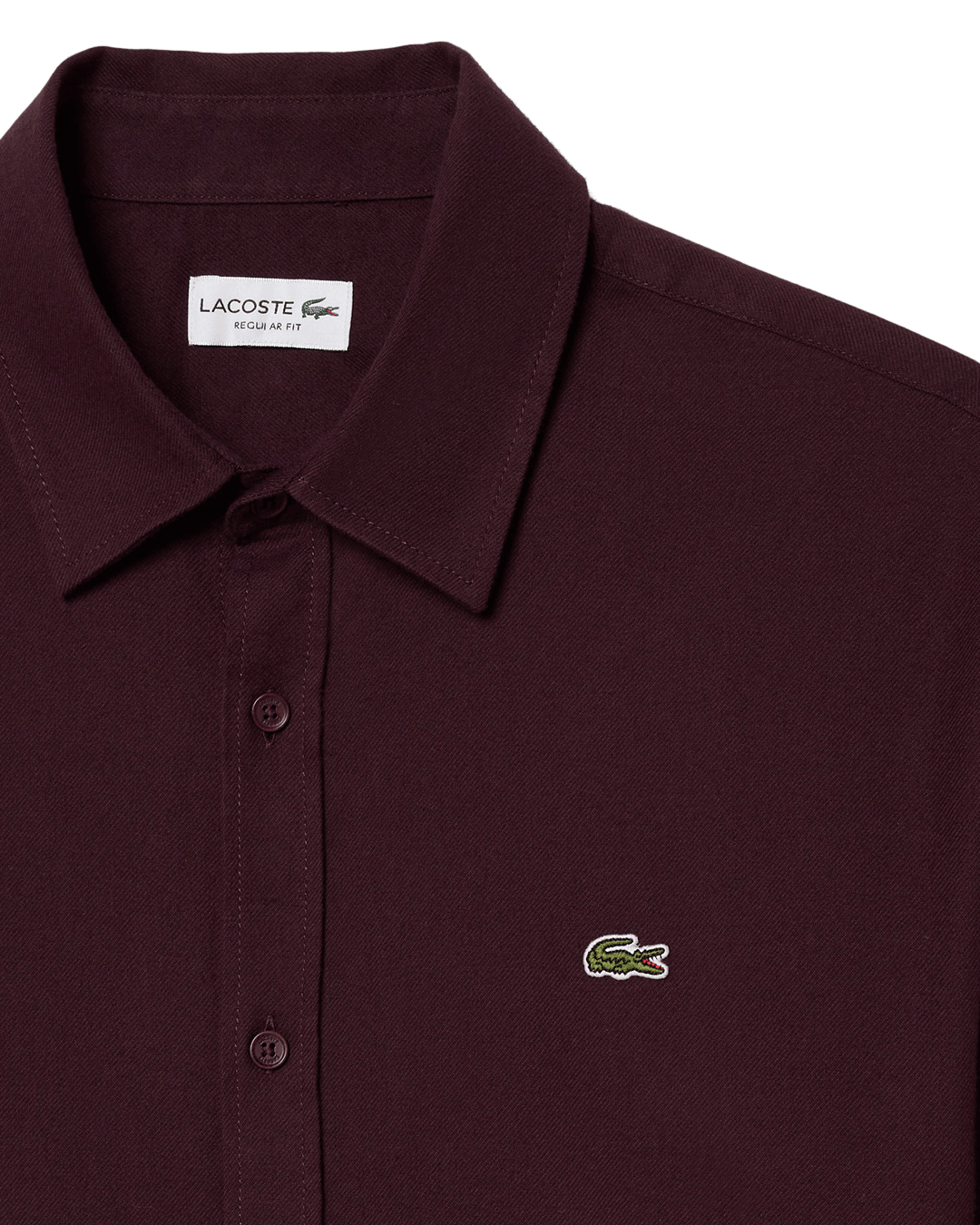 Lacoste Shirts Lacoste Burgundy Woven Shirt