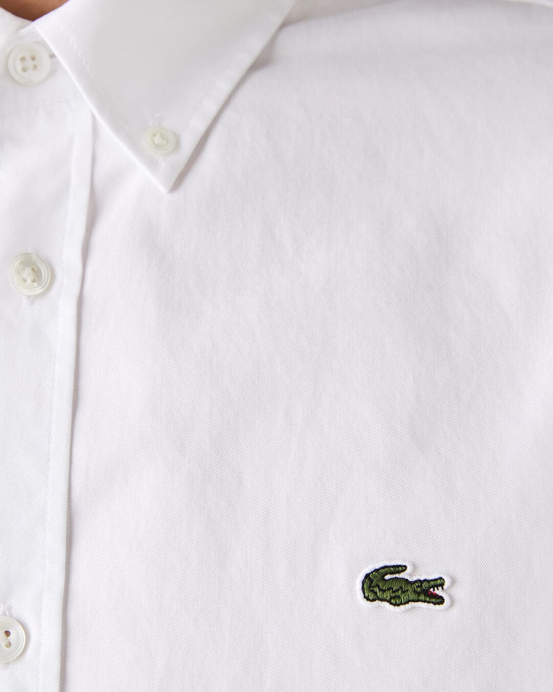Lacoste Shirts Lacoste Long Sleeved White Woven Shirt