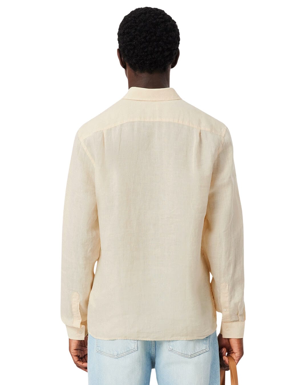 Lacoste Shirts Lacoste Men'S Regular Fit Ls Linen Shirt Beige Shirt