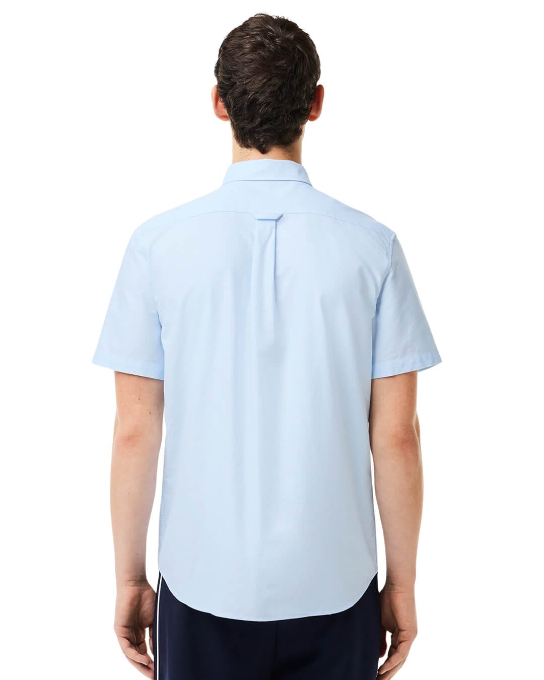 Lacoste Shirts Lacoste Regular Fit Short Sleeved Oxford Blue Shirt