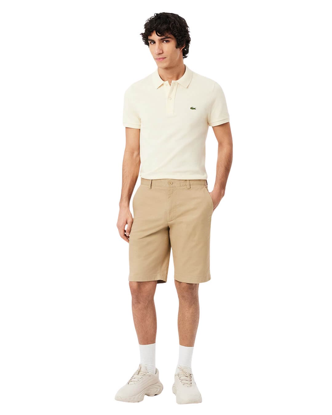 Lacoste Shorts Lacoste Beige Men'S Slim Fit Stretch Cotton Shorts