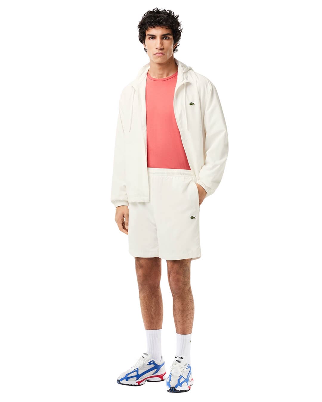 Lacoste Shorts Lacoste Cream Sportsuit Relaxed Fit Elasticated Waist Shorts