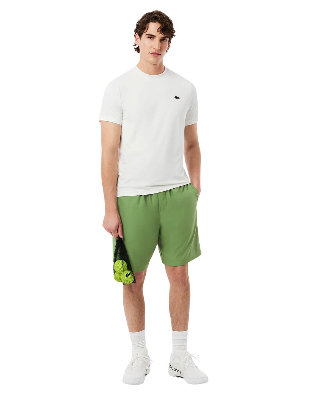 Lacoste Shorts Lacoste Green Men'S Lightweight Diamond Taffeta Shorts